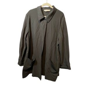 Marina Rinaldi Wool Coat Jacket Made In‎ Italy Long Sleeve Black Size 31 US 22